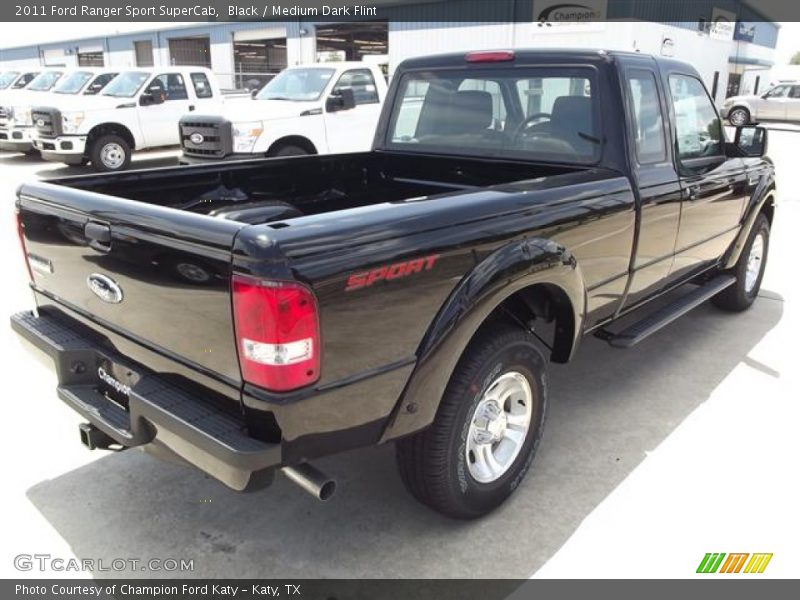 Black / Medium Dark Flint 2011 Ford Ranger Sport SuperCab