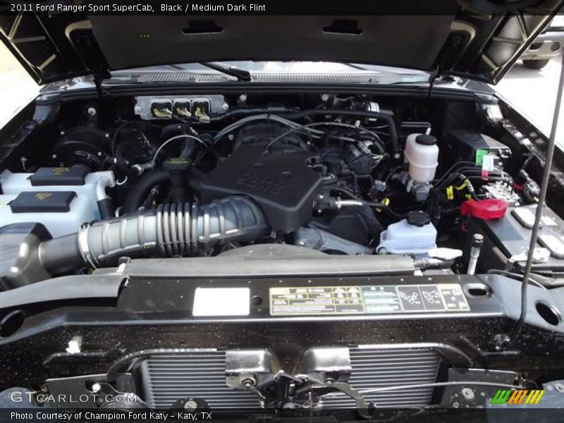 Black / Medium Dark Flint 2011 Ford Ranger Sport SuperCab
