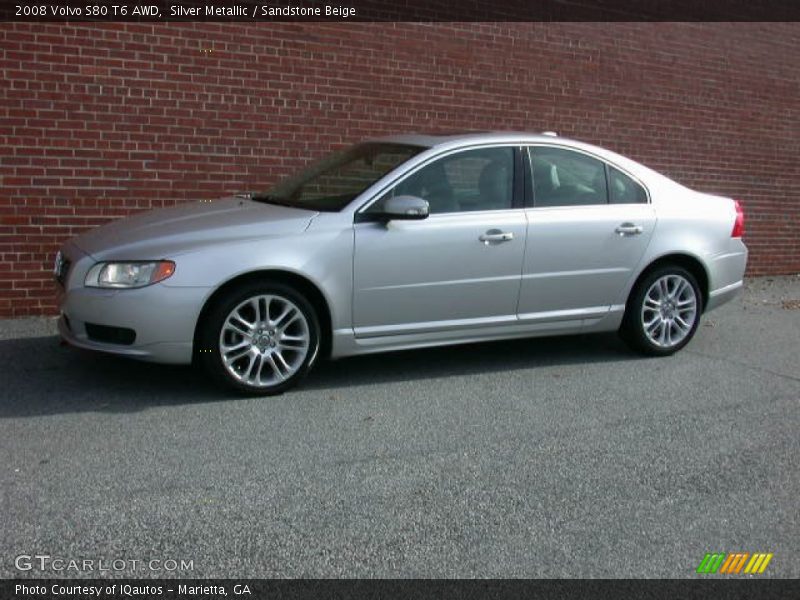Silver Metallic / Sandstone Beige 2008 Volvo S80 T6 AWD