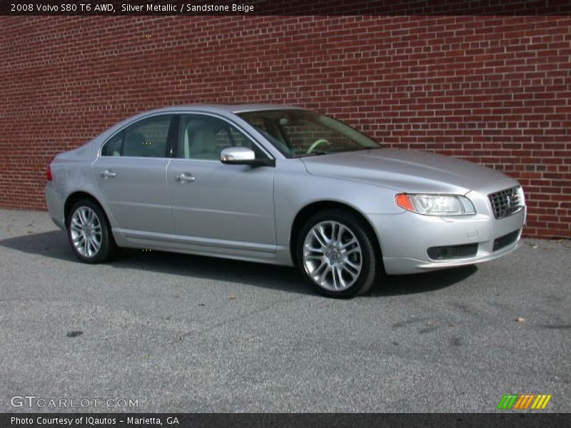 Silver Metallic / Sandstone Beige 2008 Volvo S80 T6 AWD