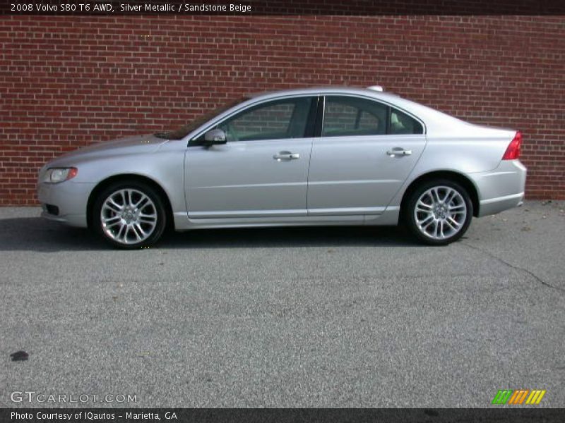 Silver Metallic / Sandstone Beige 2008 Volvo S80 T6 AWD