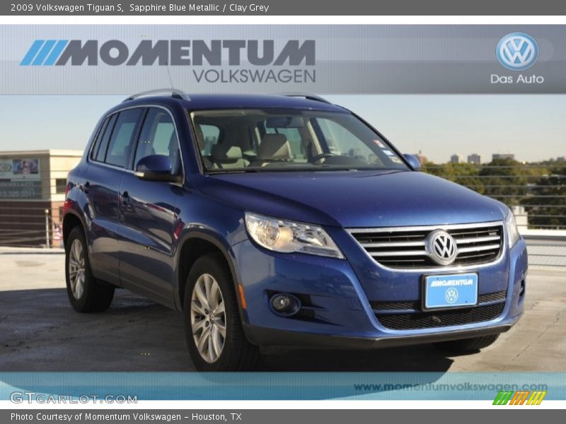 Sapphire Blue Metallic / Clay Grey 2009 Volkswagen Tiguan S