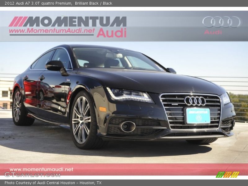 Brilliant Black / Black 2012 Audi A7 3.0T quattro Premium