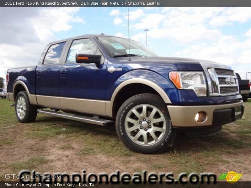 Dark Blue Pearl Metallic / Chaparral Leather 2011 Ford F150 King Ranch SuperCrew