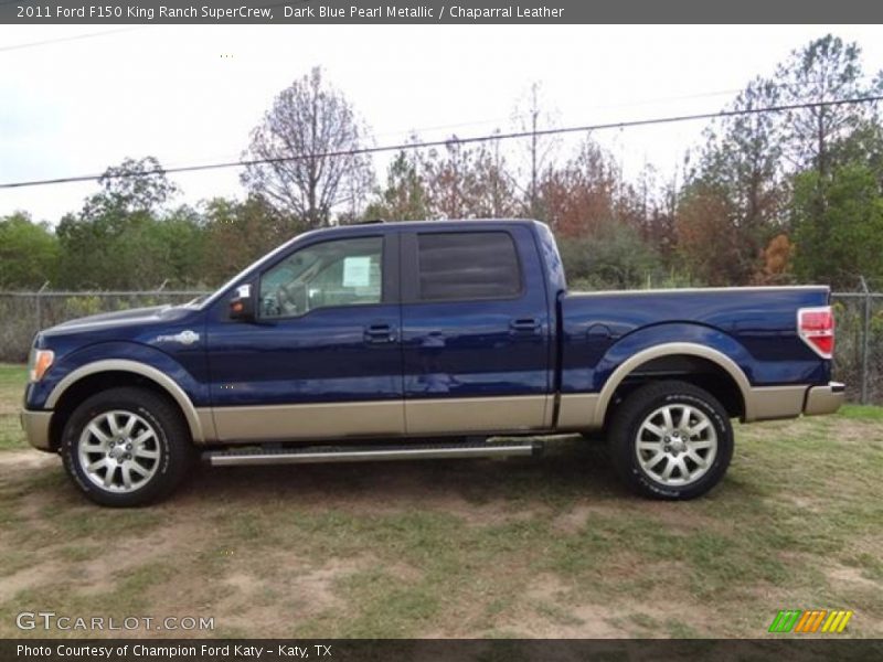 Dark Blue Pearl Metallic / Chaparral Leather 2011 Ford F150 King Ranch SuperCrew