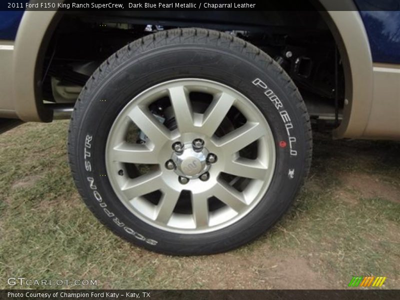 Dark Blue Pearl Metallic / Chaparral Leather 2011 Ford F150 King Ranch SuperCrew