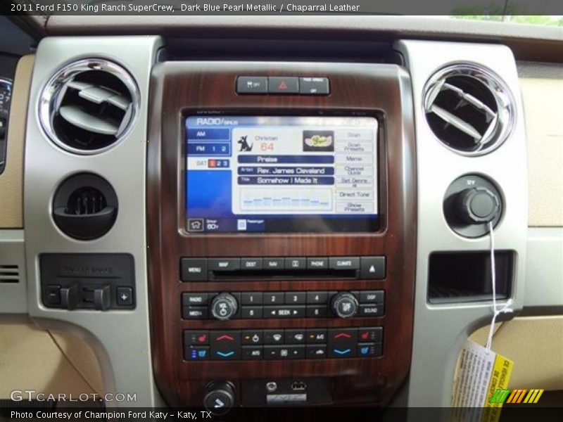 Dark Blue Pearl Metallic / Chaparral Leather 2011 Ford F150 King Ranch SuperCrew