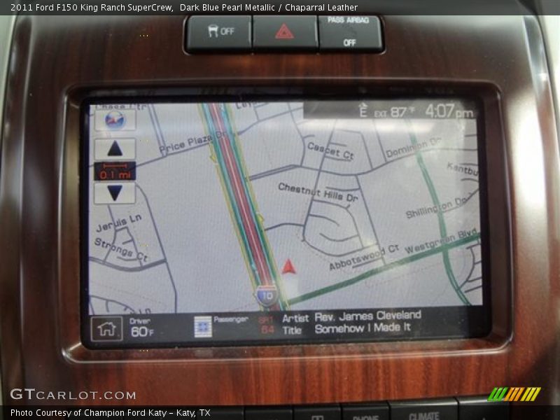 Dark Blue Pearl Metallic / Chaparral Leather 2011 Ford F150 King Ranch SuperCrew