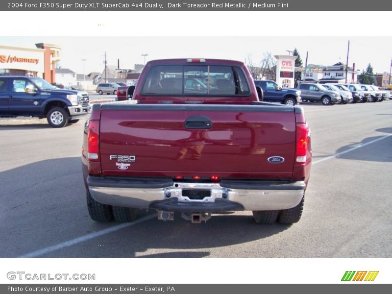 Dark Toreador Red Metallic / Medium Flint 2004 Ford F350 Super Duty XLT SuperCab 4x4 Dually