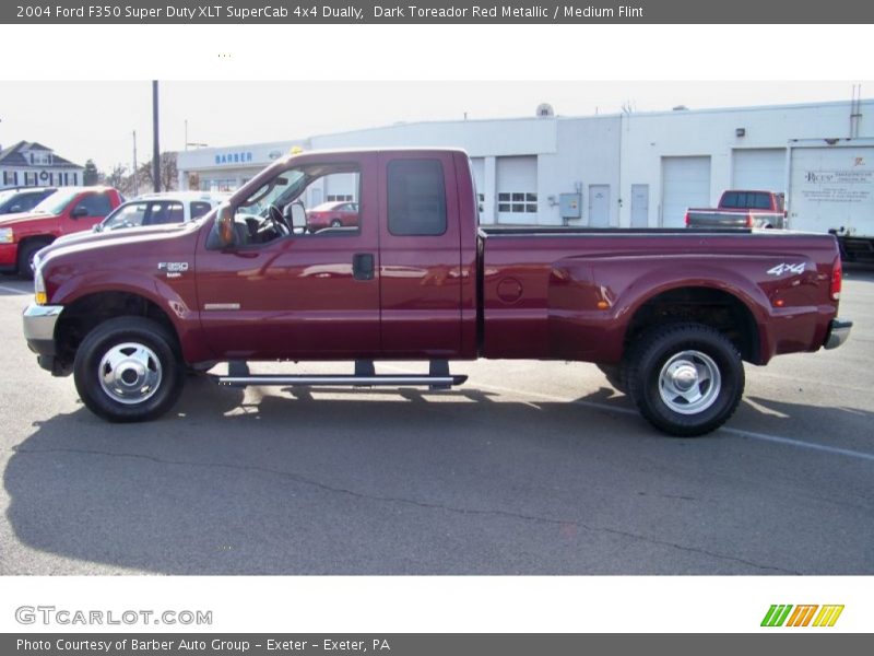 Dark Toreador Red Metallic / Medium Flint 2004 Ford F350 Super Duty XLT SuperCab 4x4 Dually