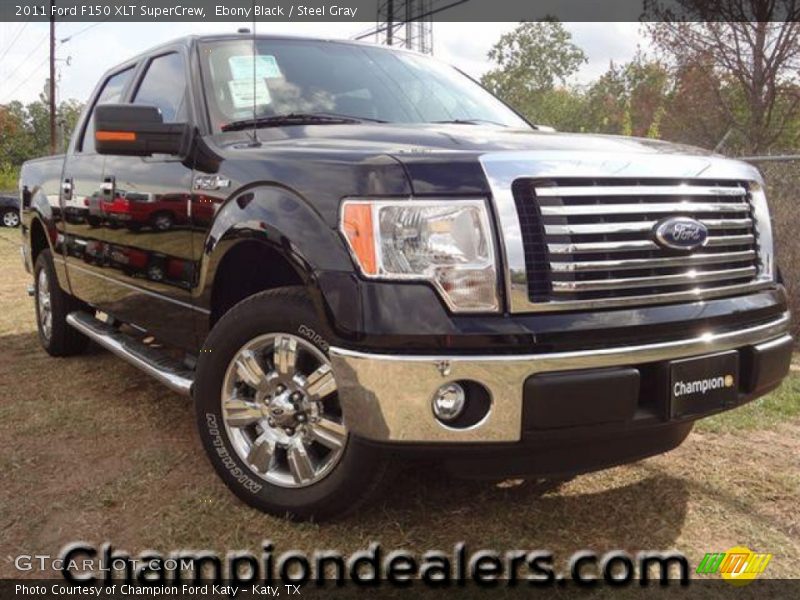 Ebony Black / Steel Gray 2011 Ford F150 XLT SuperCrew