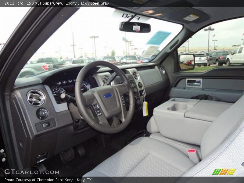 Ebony Black / Steel Gray 2011 Ford F150 XLT SuperCrew