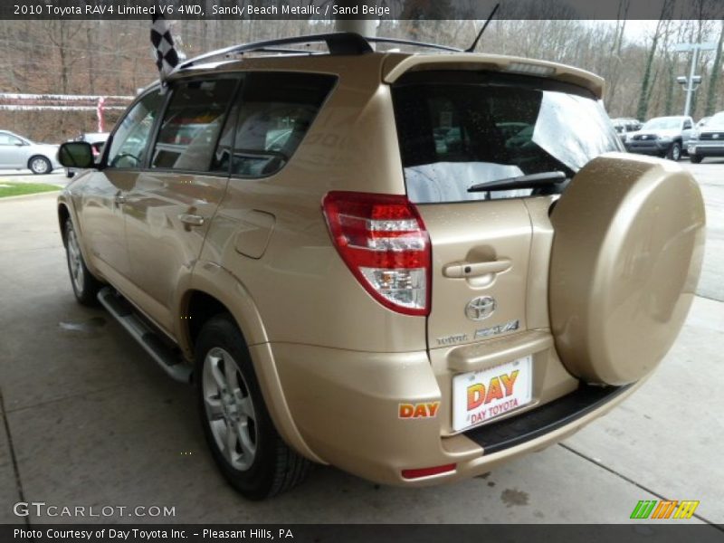 Sandy Beach Metallic / Sand Beige 2010 Toyota RAV4 Limited V6 4WD