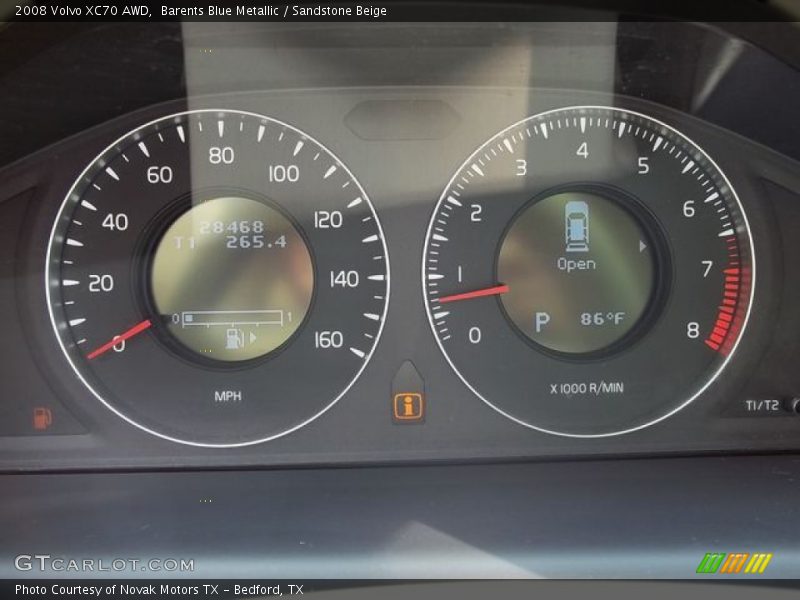 Barents Blue Metallic / Sandstone Beige 2008 Volvo XC70 AWD