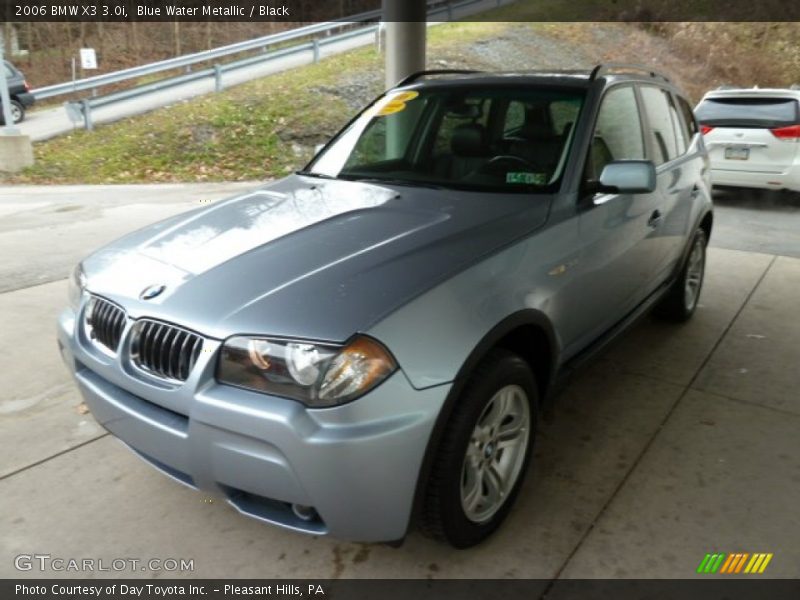 Blue Water Metallic / Black 2006 BMW X3 3.0i