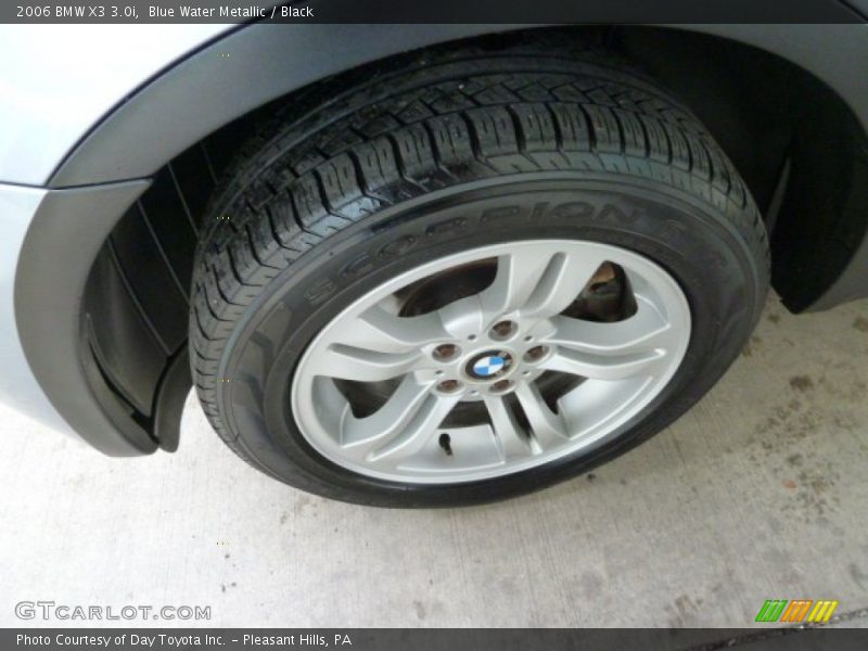 Blue Water Metallic / Black 2006 BMW X3 3.0i