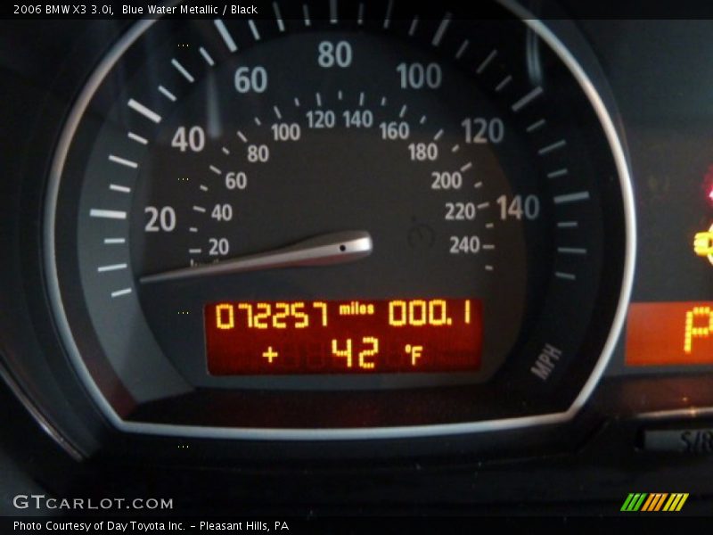 Blue Water Metallic / Black 2006 BMW X3 3.0i