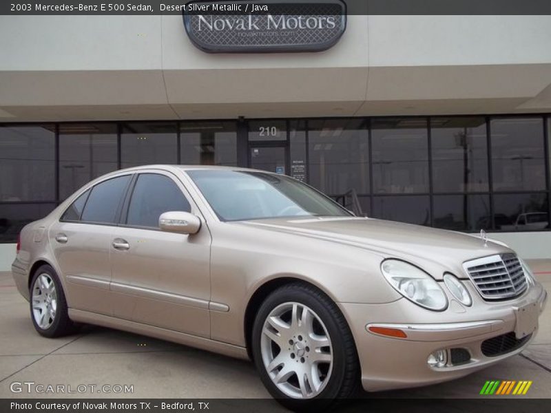 Desert Silver Metallic / Java 2003 Mercedes-Benz E 500 Sedan
