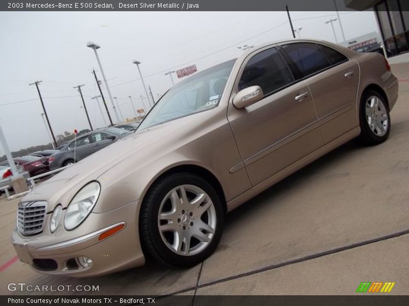 Desert Silver Metallic / Java 2003 Mercedes-Benz E 500 Sedan
