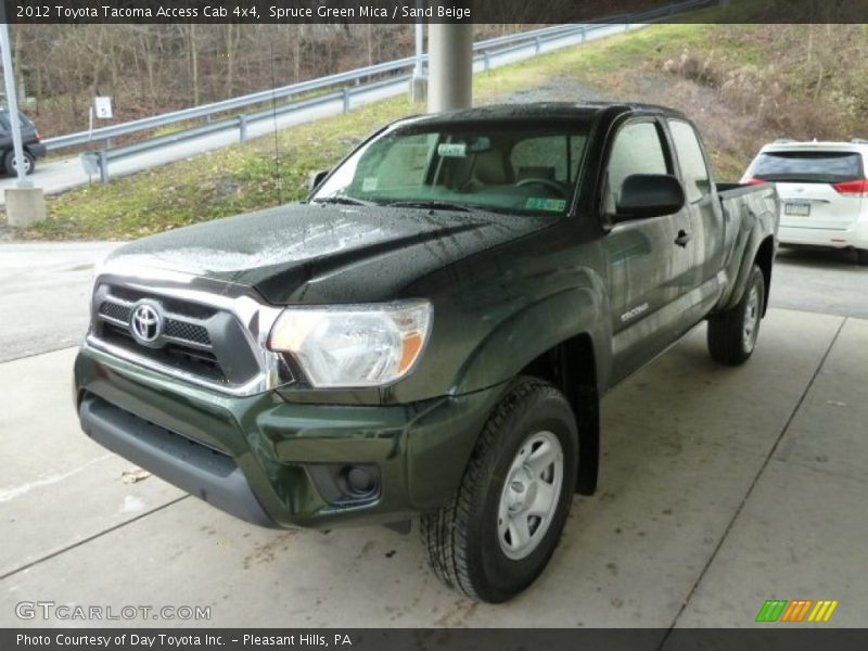 Spruce Green Mica / Sand Beige 2012 Toyota Tacoma Access Cab 4x4