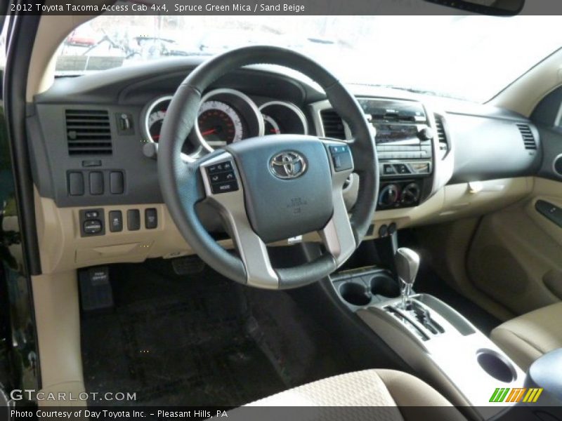 Spruce Green Mica / Sand Beige 2012 Toyota Tacoma Access Cab 4x4