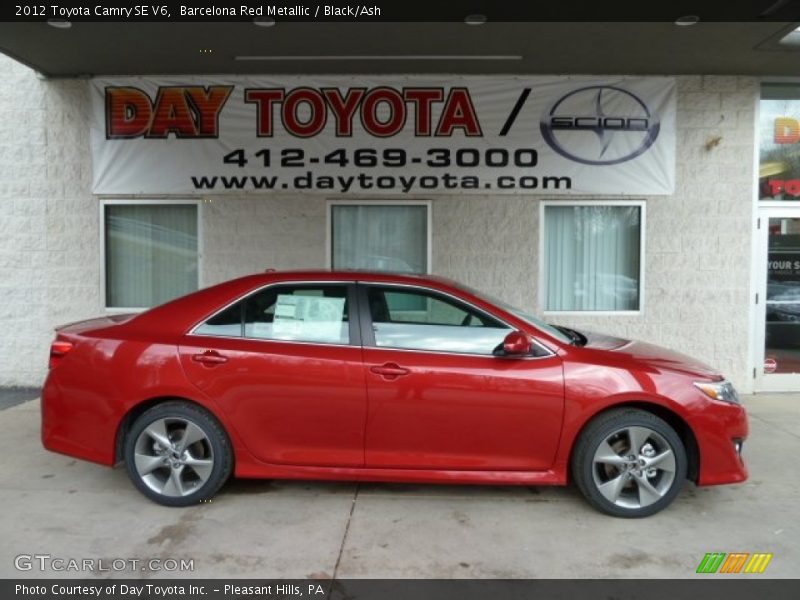 Barcelona Red Metallic / Black/Ash 2012 Toyota Camry SE V6