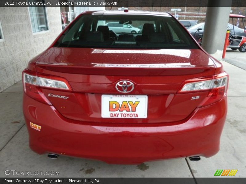 Barcelona Red Metallic / Black/Ash 2012 Toyota Camry SE V6