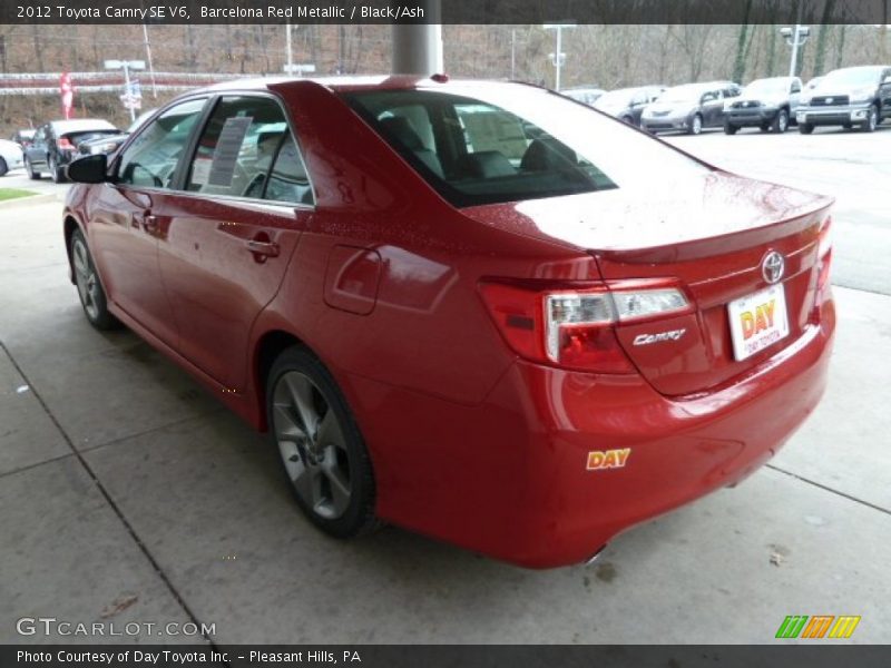 Barcelona Red Metallic / Black/Ash 2012 Toyota Camry SE V6