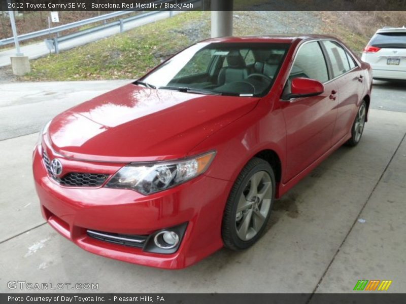 Barcelona Red Metallic / Black/Ash 2012 Toyota Camry SE V6