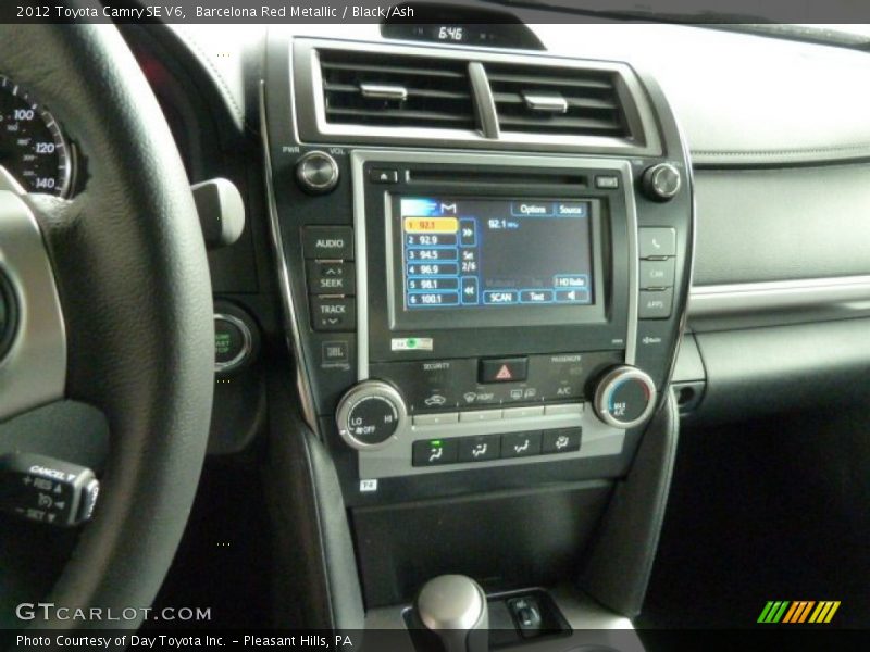 Barcelona Red Metallic / Black/Ash 2012 Toyota Camry SE V6