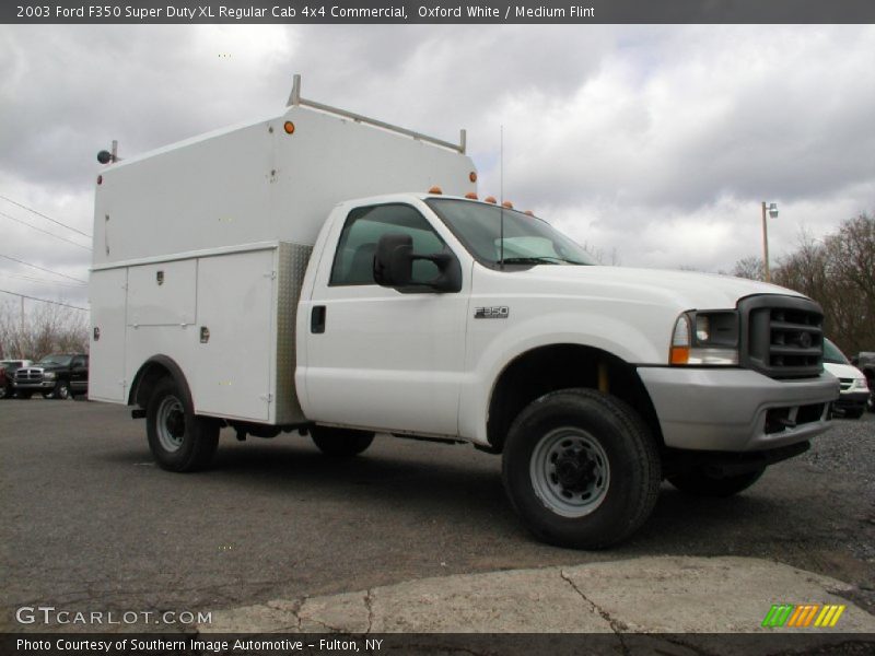 Oxford White / Medium Flint 2003 Ford F350 Super Duty XL Regular Cab 4x4 Commercial