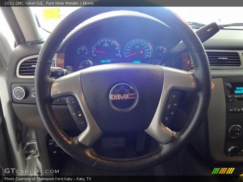 Pure Silver Metallic / Ebony 2011 GMC Yukon SLE