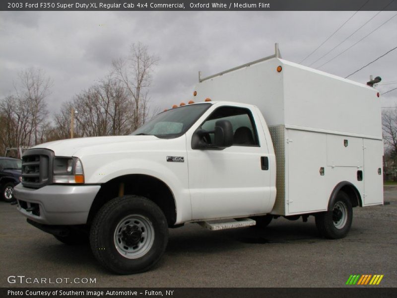 Oxford White / Medium Flint 2003 Ford F350 Super Duty XL Regular Cab 4x4 Commercial