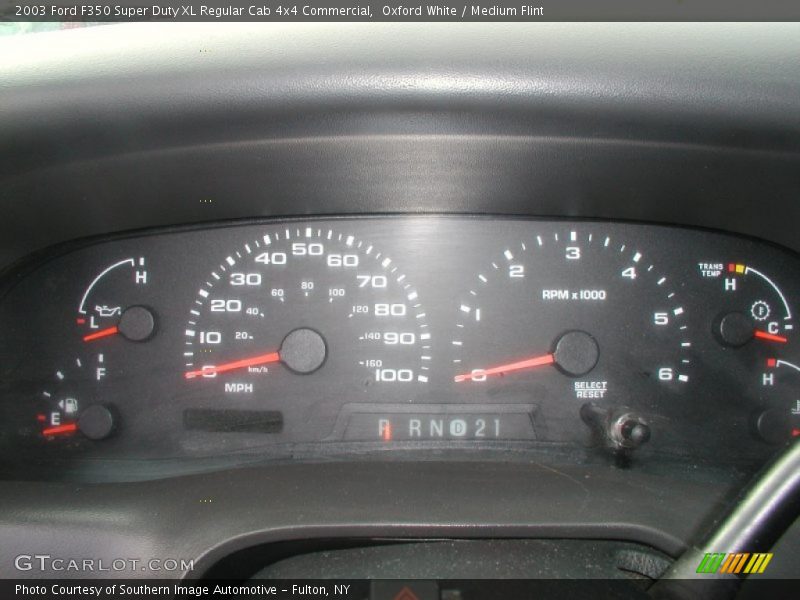 Oxford White / Medium Flint 2003 Ford F350 Super Duty XL Regular Cab 4x4 Commercial