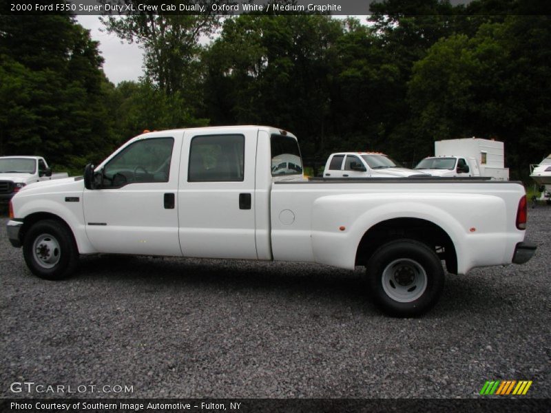 Oxford White / Medium Graphite 2000 Ford F350 Super Duty XL Crew Cab Dually