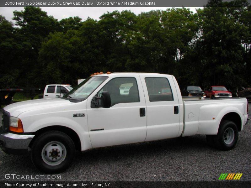 Oxford White / Medium Graphite 2000 Ford F350 Super Duty XL Crew Cab Dually