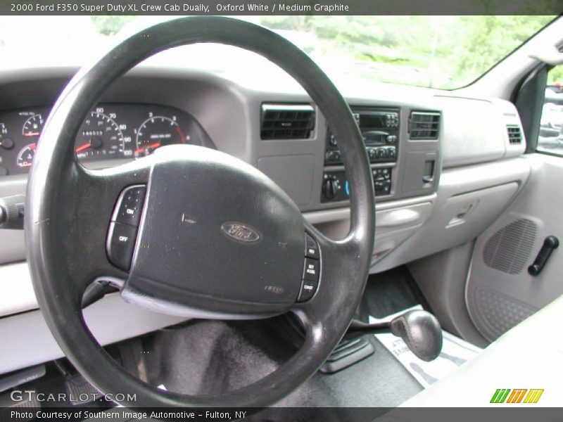 Oxford White / Medium Graphite 2000 Ford F350 Super Duty XL Crew Cab Dually