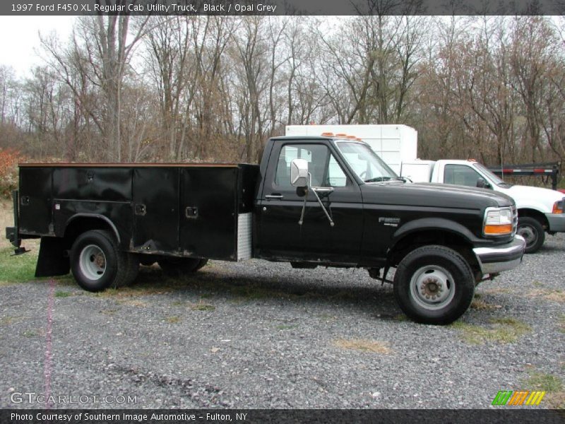 Black / Opal Grey 1997 Ford F450 XL Regular Cab Utility Truck