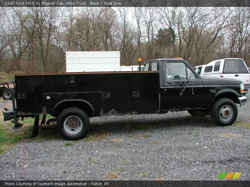 Black / Opal Grey 1997 Ford F450 XL Regular Cab Utility Truck