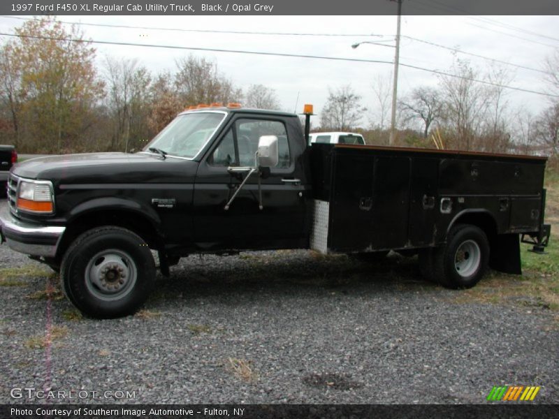 Black / Opal Grey 1997 Ford F450 XL Regular Cab Utility Truck