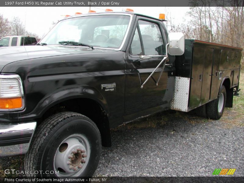 Black / Opal Grey 1997 Ford F450 XL Regular Cab Utility Truck
