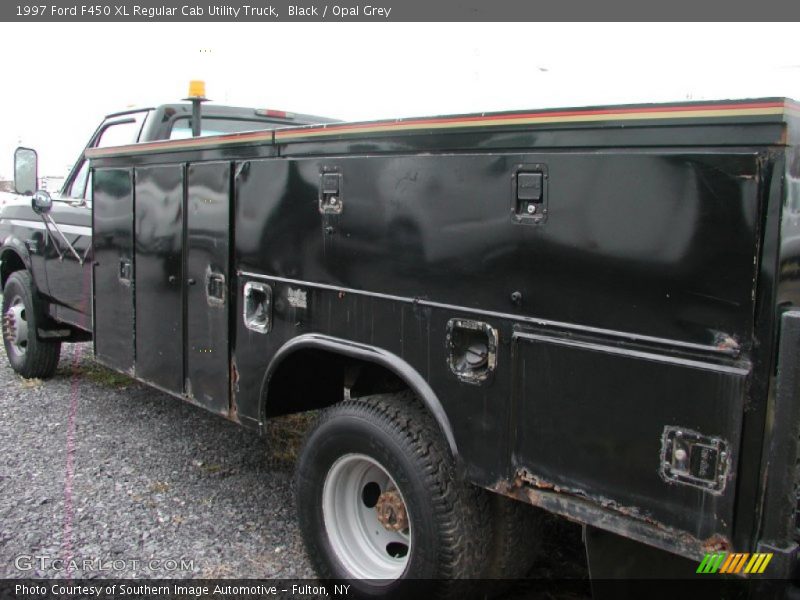 Black / Opal Grey 1997 Ford F450 XL Regular Cab Utility Truck