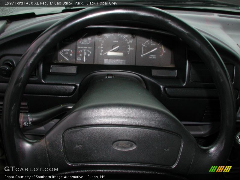 Black / Opal Grey 1997 Ford F450 XL Regular Cab Utility Truck