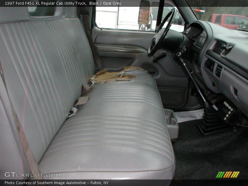 Black / Opal Grey 1997 Ford F450 XL Regular Cab Utility Truck