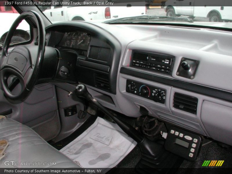 Black / Opal Grey 1997 Ford F450 XL Regular Cab Utility Truck