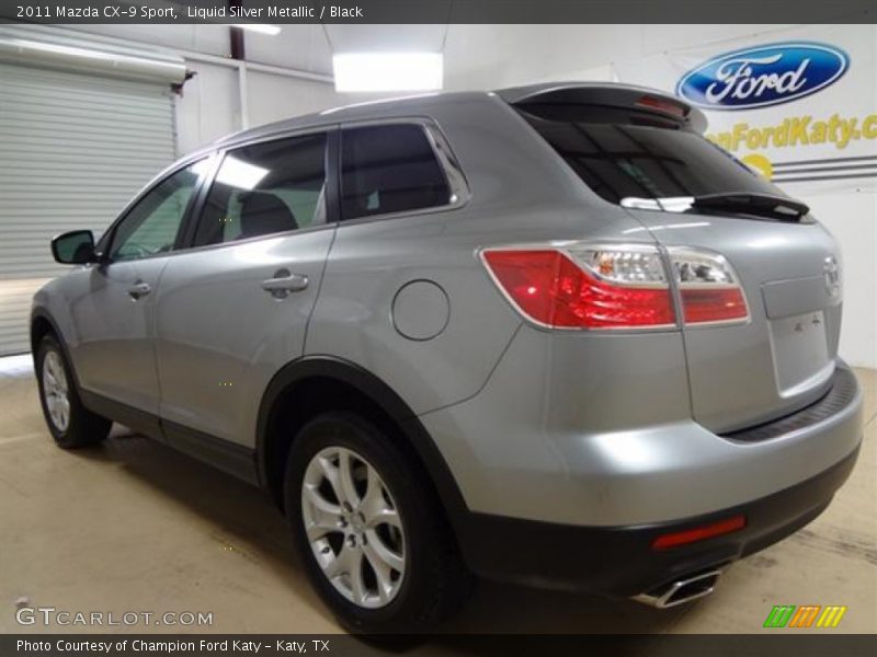 Liquid Silver Metallic / Black 2011 Mazda CX-9 Sport