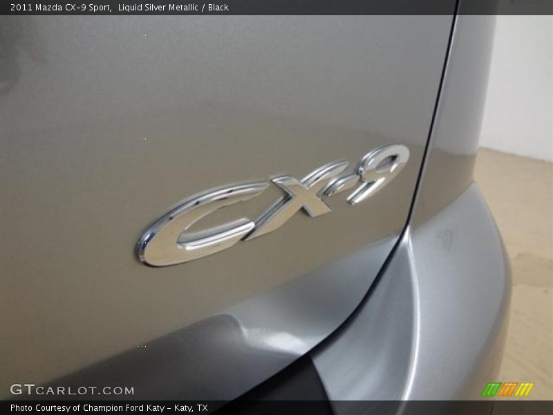 Liquid Silver Metallic / Black 2011 Mazda CX-9 Sport