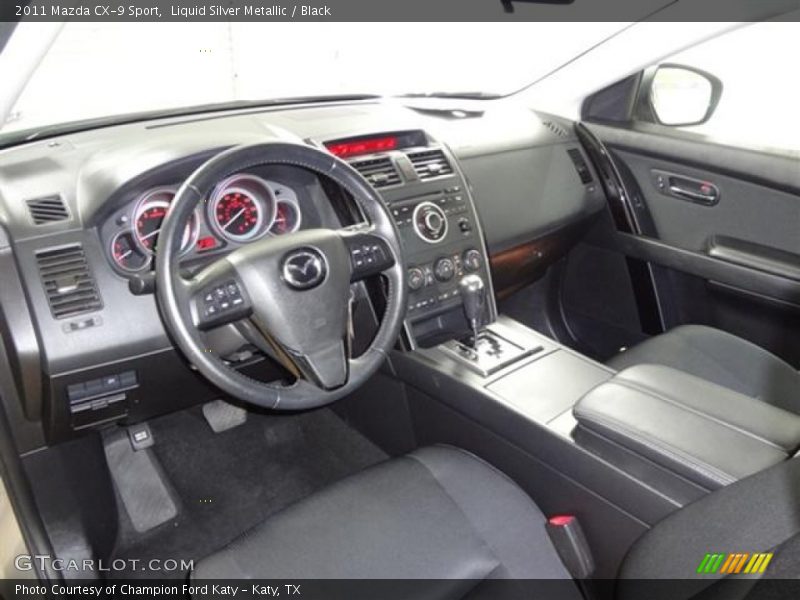 Liquid Silver Metallic / Black 2011 Mazda CX-9 Sport