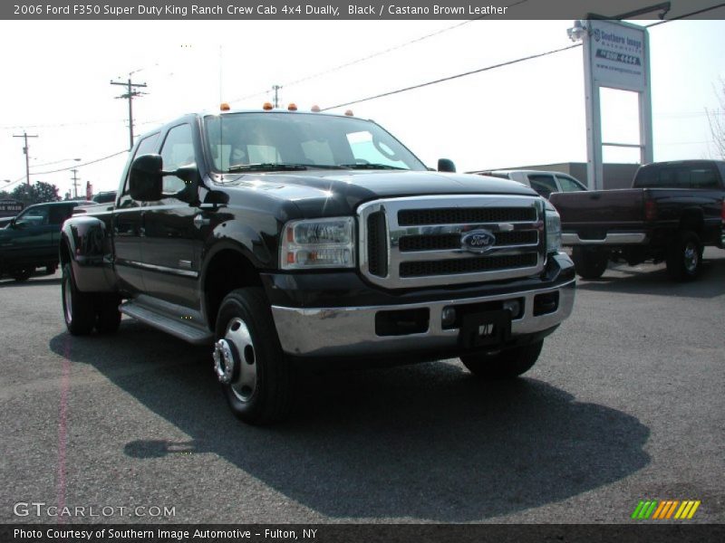 Black / Castano Brown Leather 2006 Ford F350 Super Duty King Ranch Crew Cab 4x4 Dually