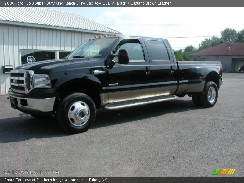Black / Castano Brown Leather 2006 Ford F350 Super Duty King Ranch Crew Cab 4x4 Dually